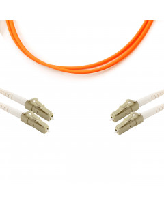 forte® Fibre Optic Patchlead, LC to LC Multimode OM1 62.5/125, Duplex 2mm Orange Jacket, 2m, LSZH
