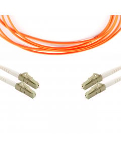 forte® Fibre Optic Patchlead, LC to LC Multimode OM1 62.5/125, Duplex 2mm Orange Jacket, 5m, LSZH