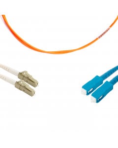 forte® Fibre Optic Patchlead, 1-10M LC to SC Multimode OM1 62.5/125, Duplex 2mm Orange Jacket, LSZH