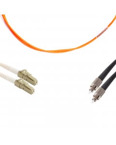 forte® Fibre Optic Patchlead, LC to ST Multimode OM1 62.5/125, Duplex 2mm Orange Jacket, 1m, LSZH