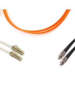 forte® Fibre Optic Patchlead, LC to ST Multimode OM1 62.5/125, Duplex 2mm Orange Jacket, 2m, LSZH