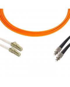 forte® Fibre Optic Patchlead, LC to ST Multimode OM1 62.5/125, Duplex 2mm Orange Jacket, 10m, LSZH