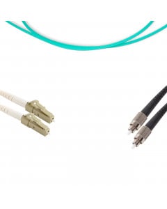 forte® Fibre Optic Patchlead, LC to ST Multimode OM3 50/125, Duplex 2mm Aqua Jacket, 1m, LSZH