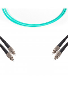 forte® Fibre Optic Patchlead, ST to ST Multimode OM3 50/125, Duplex 3mm Aqua Jacket, 2m, LSZH