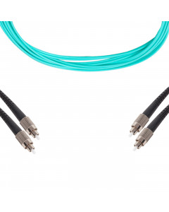 forte® Fibre Optic Patchlead, ST to ST Multimode OM3 50/125, Duplex 3mm Aqua Jacket, 5m, LSZH
