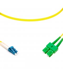 forte® Fibre Optic Patchlead, LC to SC-APC Singlemode G.657 Bend-Insensitive, Duplex 2mm, 1m, LSZH