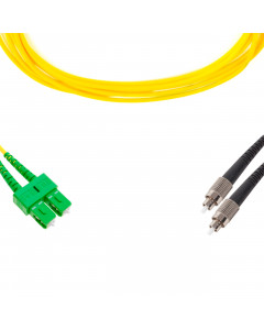 forte® Fibre Optic Patchlead, SC-APC to ST Singlemode G.657 Bend-Insensitive, Duplex 3mm, 5m, LSZH