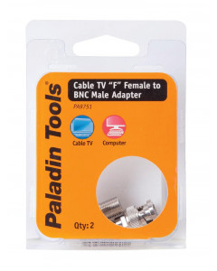 ADAPTOR BNC M TO-CATV F 2-PK