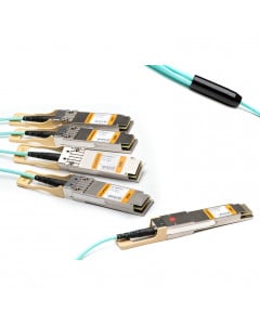 FLEXOPTIX 400G QSFP-DD to 4x QSFP28 Breakout AOC with CDR (TX / RX) | Multimode Fiber, 1 - 30 m