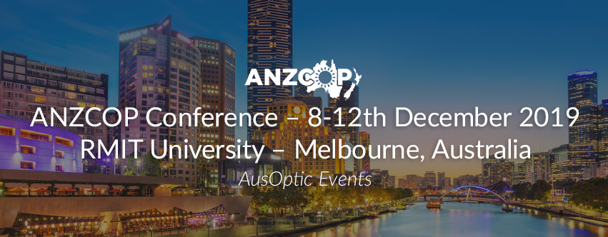 ANZCOP Conference – 8-12th December 2019 RMIT University – Melbourne, Australia