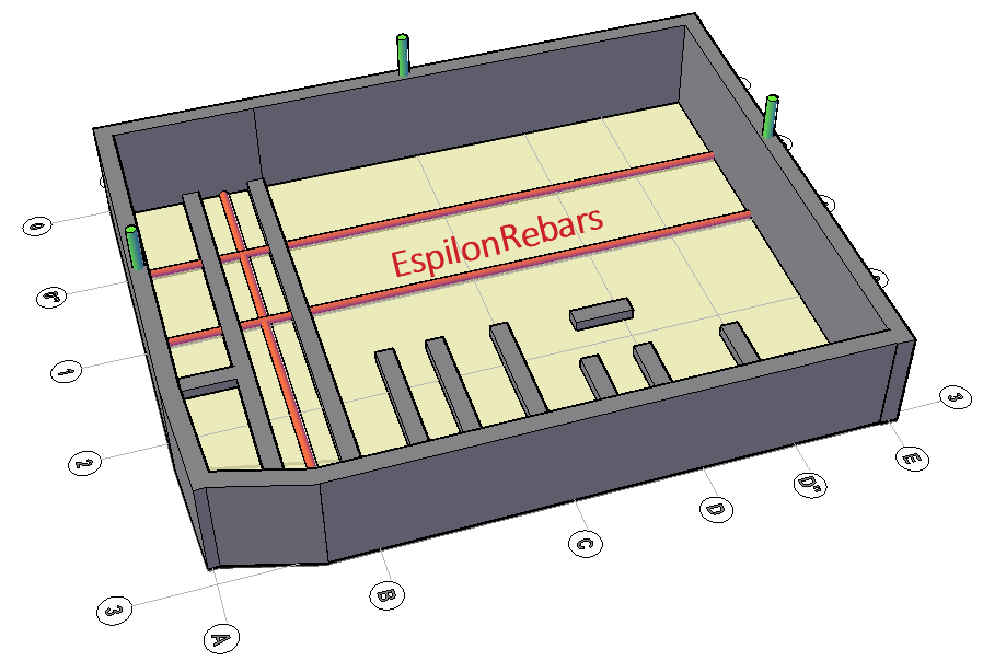 Sensors installed in the foundation slab