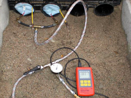 Duct measuring system for monitoring tightness