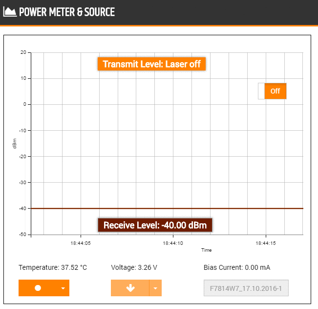 Built-in optical Power Meter and Light Source